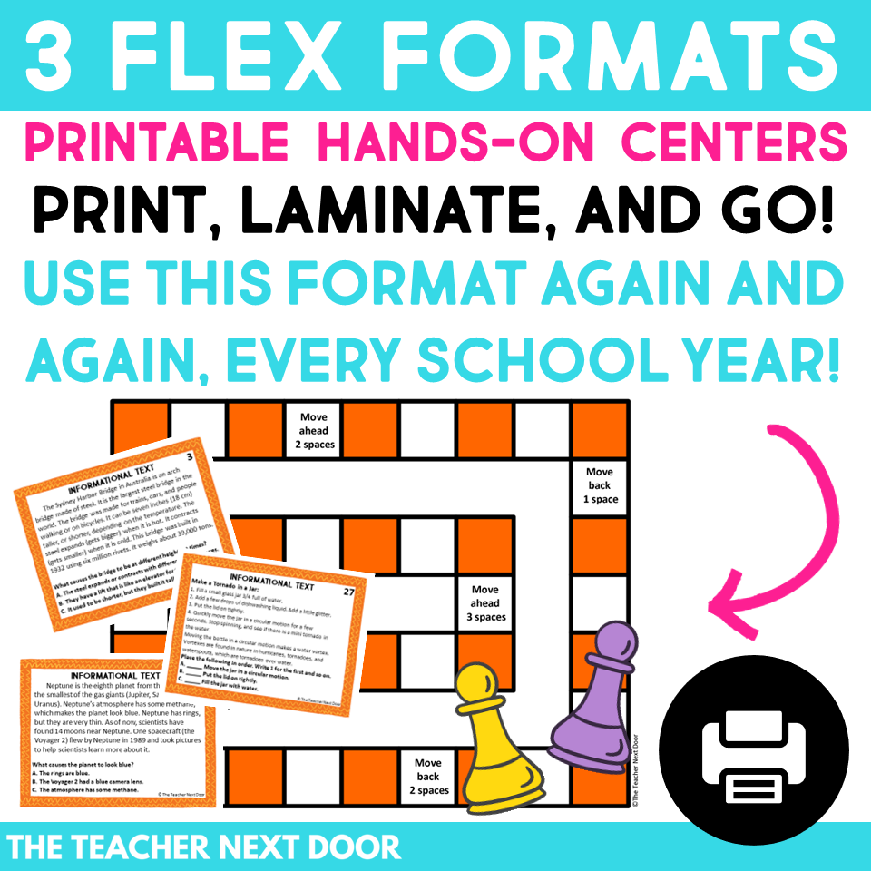 Reading Comprehension Using Informational Text Center For 3rd Grade The Teacher Next Door