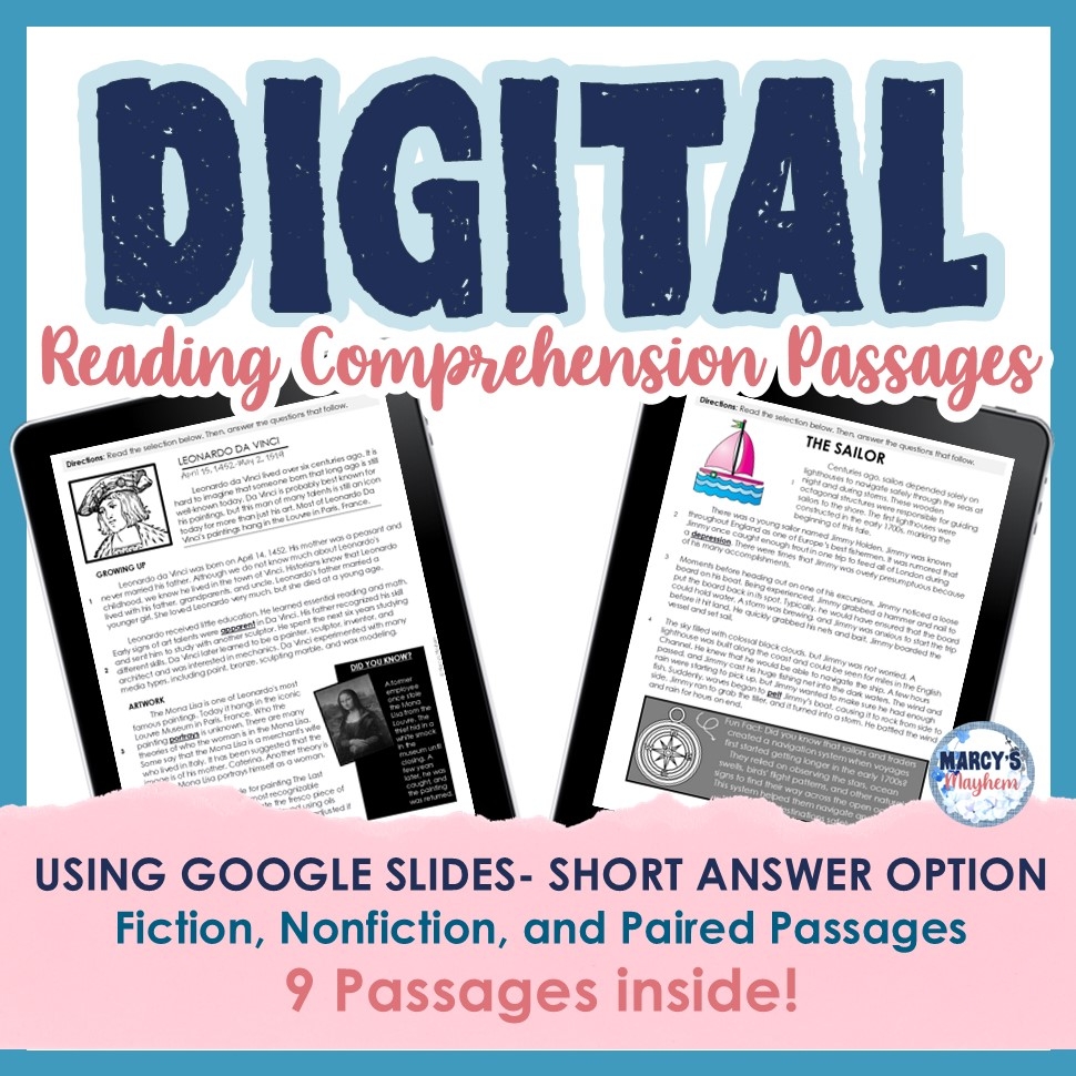 Reading Online Comprehension Passages Marcys Mayhem