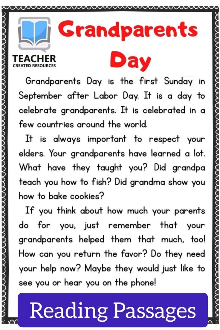 Reading Paragraphs For Kids