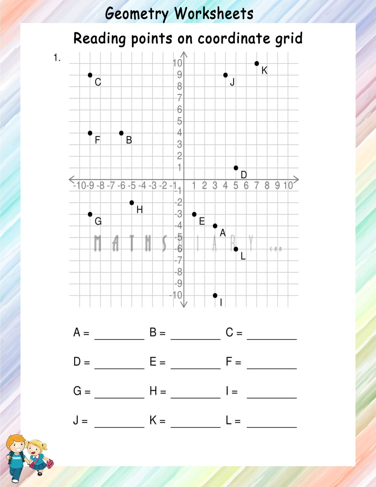 coordinate plane quadrants worksheet