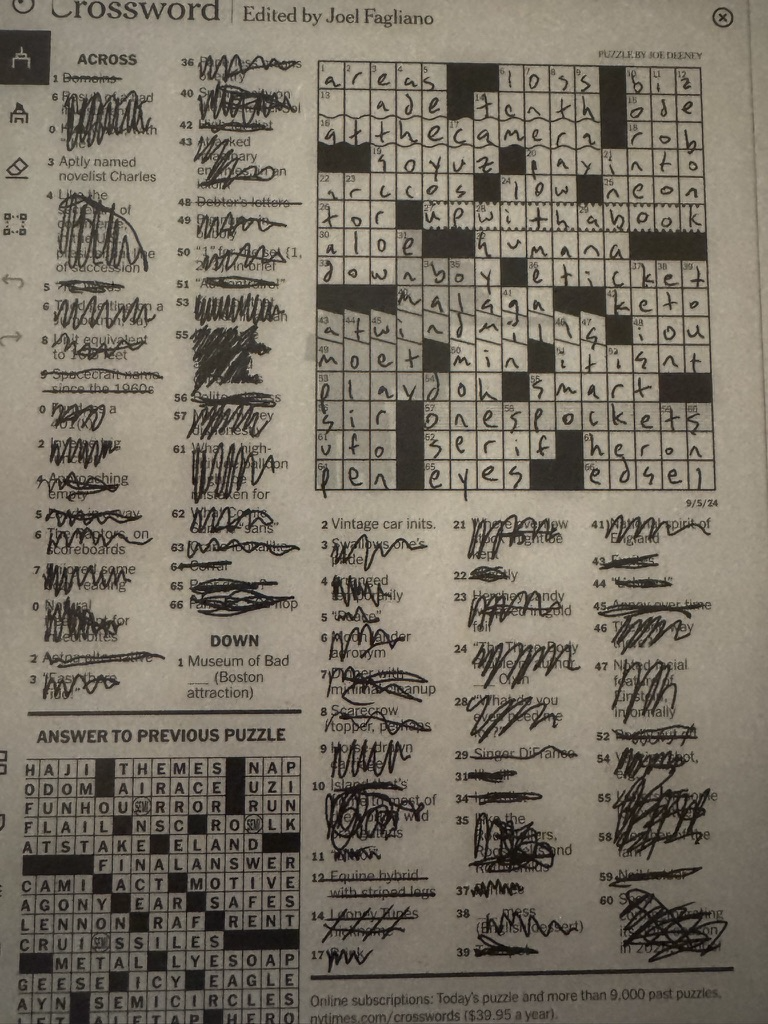 ReMarkable NYT Crossword BJ Malicoat