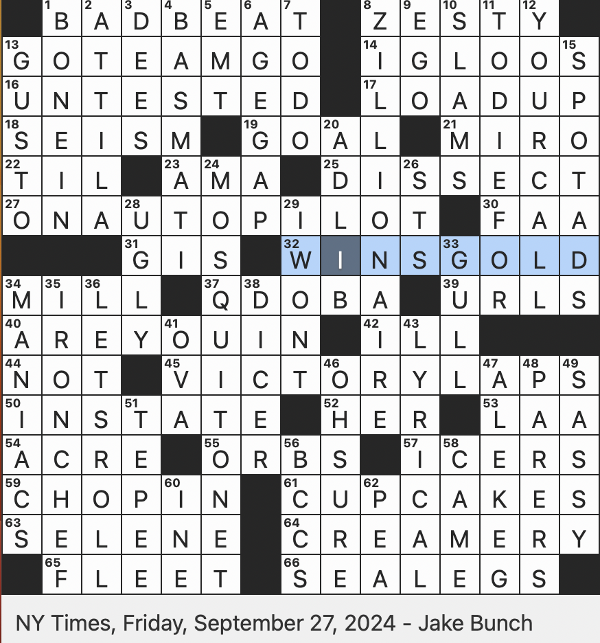 Rex Parker Does The NYT Crossword Puzzle Debugging Soft Wear FRI 9 27 24 Tough Loss For A Poker Player Port Caller Middle s Middle Lines Of Text That Are