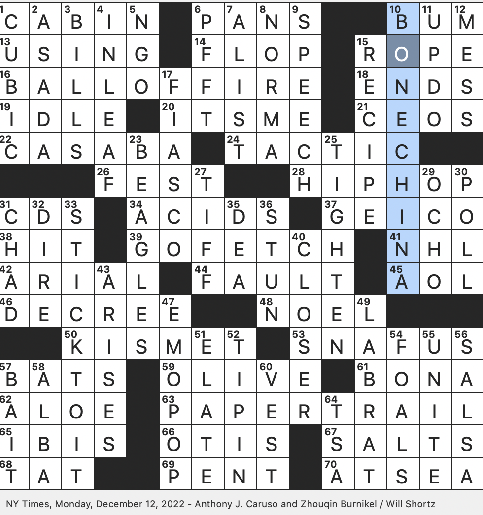 Rex Parker Does The NYT Crossword Puzzle High energy Person Metaphorically MON 12 12 22 Basketball Rebound Play Snoopy And Gromit For Two Fliers That May Consume Thousands Of Insects In