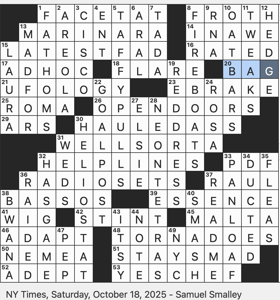 Rex Parker Does The NYT Crossword Puzzle Measure Of Rank In Maori Culture Informally SAT 10 18 25 Panhellenic Games Venue East African Honorific Something Pulled In Many Car Chase