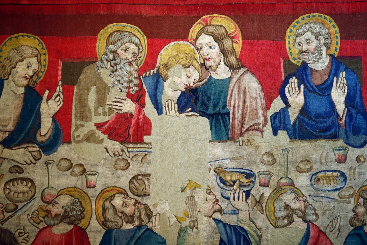 Saint Mark Museum Tapestry In Wool With Episodes From The Passion Of Christ The Last Supper 