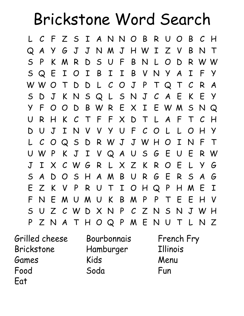 Sarah s Steakhouse Kids Menu Word Search WordMint