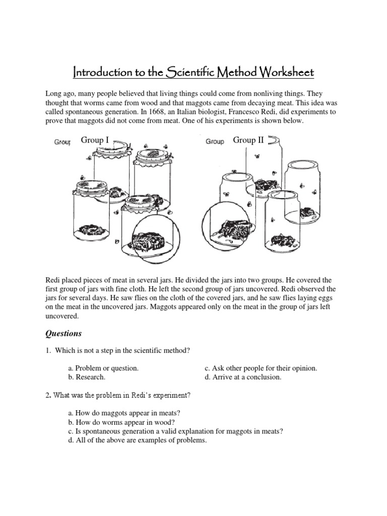 Scientific Method Example Worksheet Engage With Science Through Practical Exercises