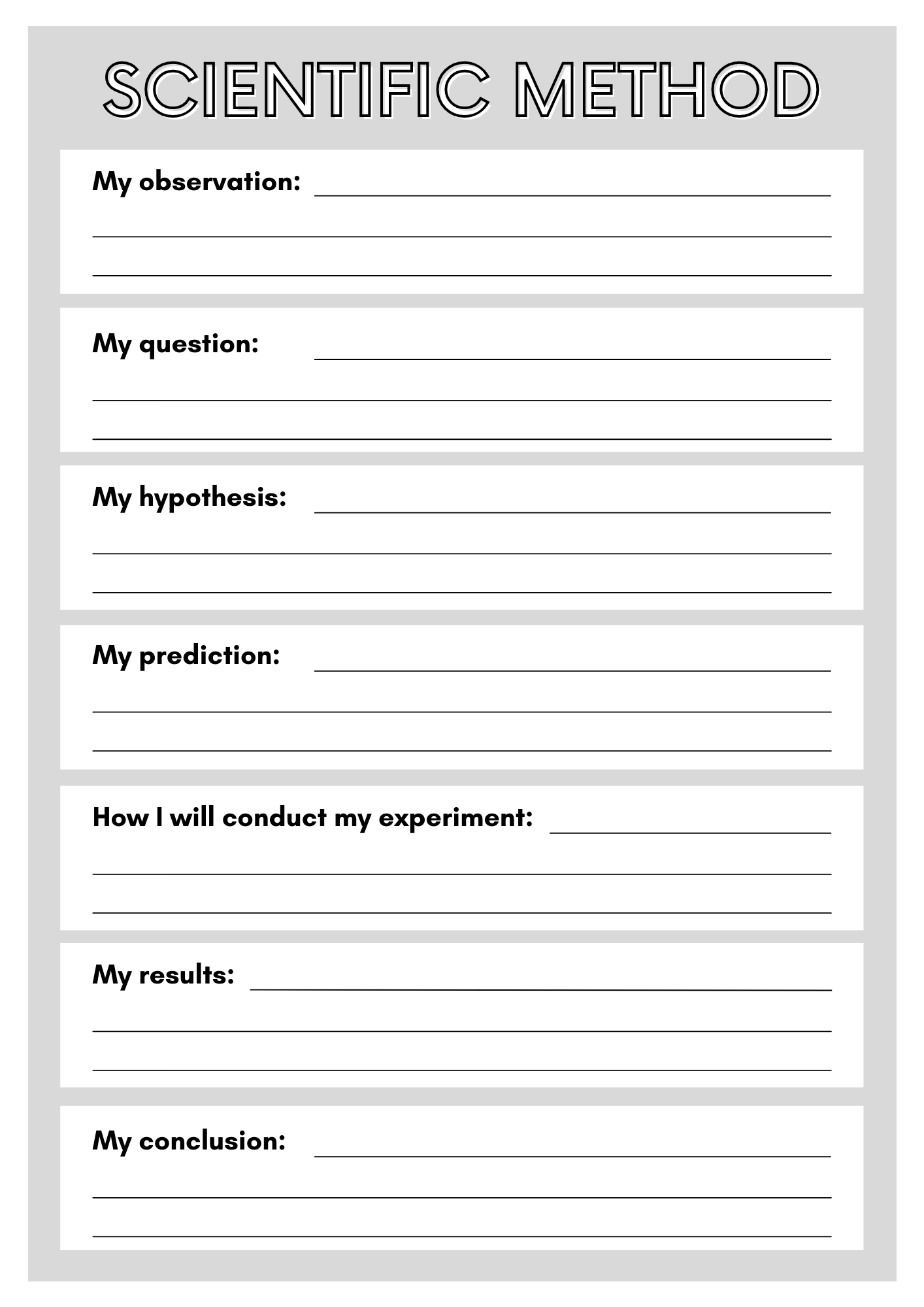 Scientific Method Worksheet Example For Kids STEM Smartly