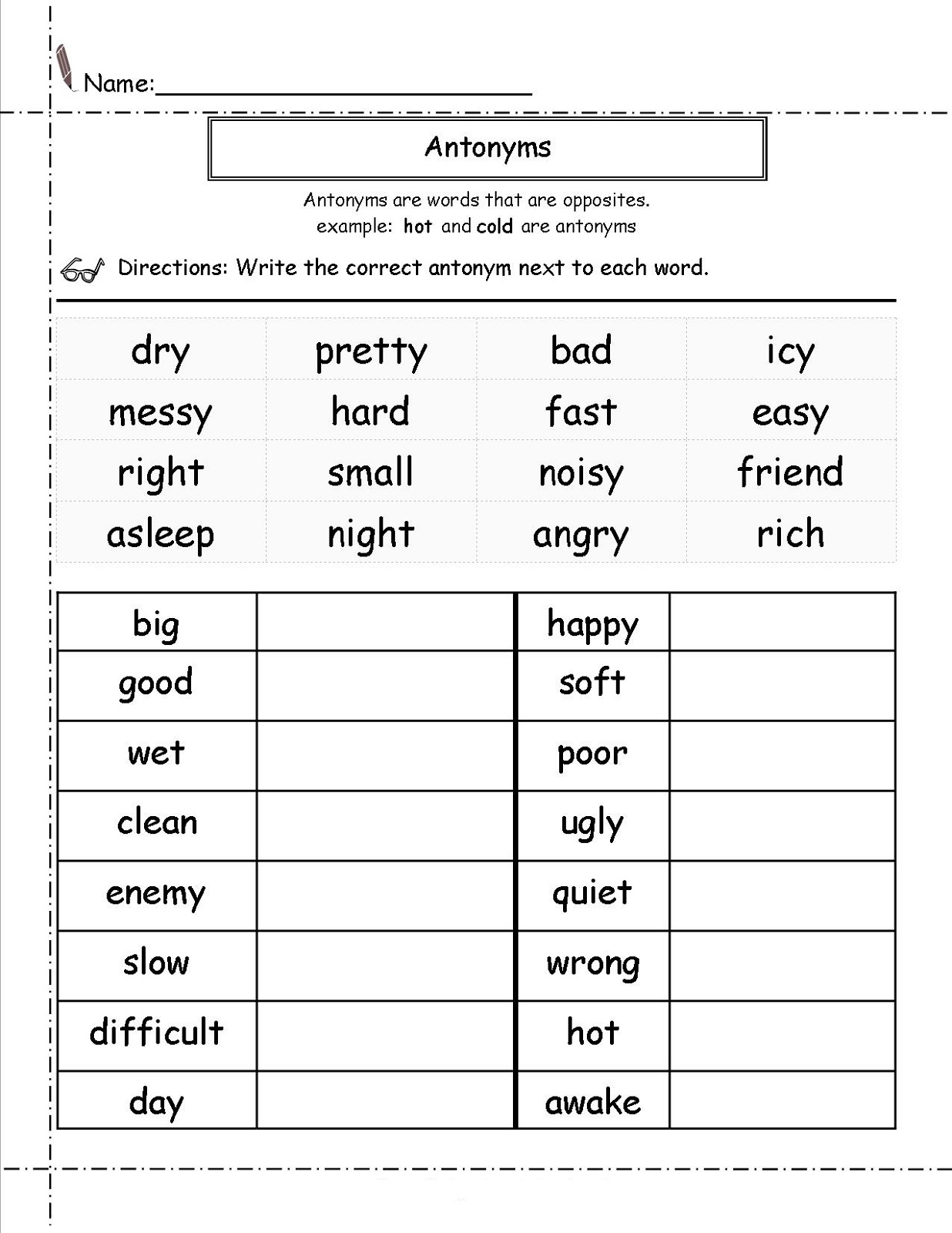 worksheets for second graders english