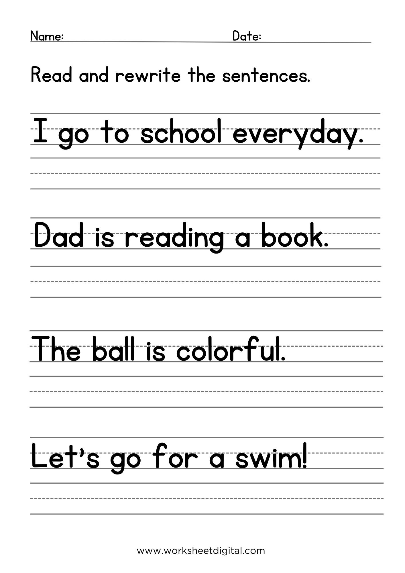 Sentence Writing Practice Worksheets 1st 3rd Grade ELA PDF Pattern Etsy Sentence Writing Practice Worksheets 1st 3rd Grade ELA PDF Pattern Etsy