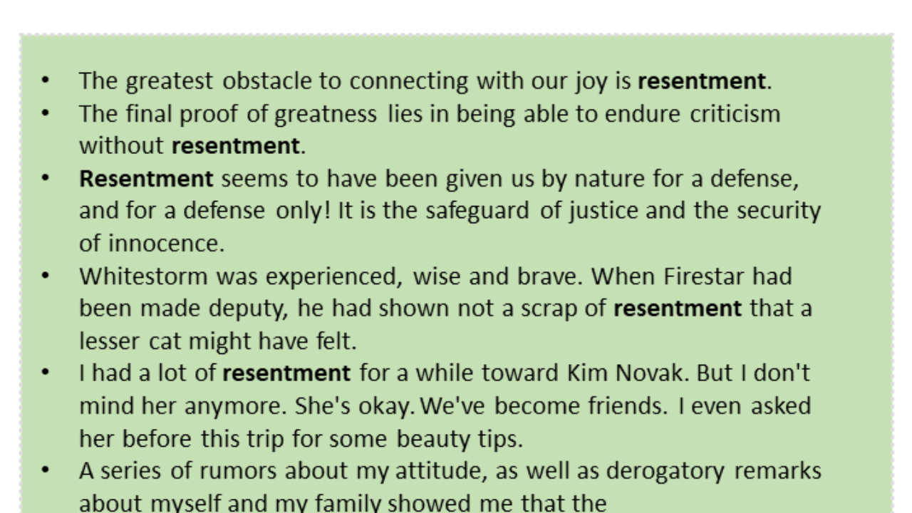 Sentences With Resentment Resentment In A Sentence In English Sentences For Resentment English Grammar Here Sentences With Resentment Resentment In A Sentence In English Sentences For Resentment English Grammar Here