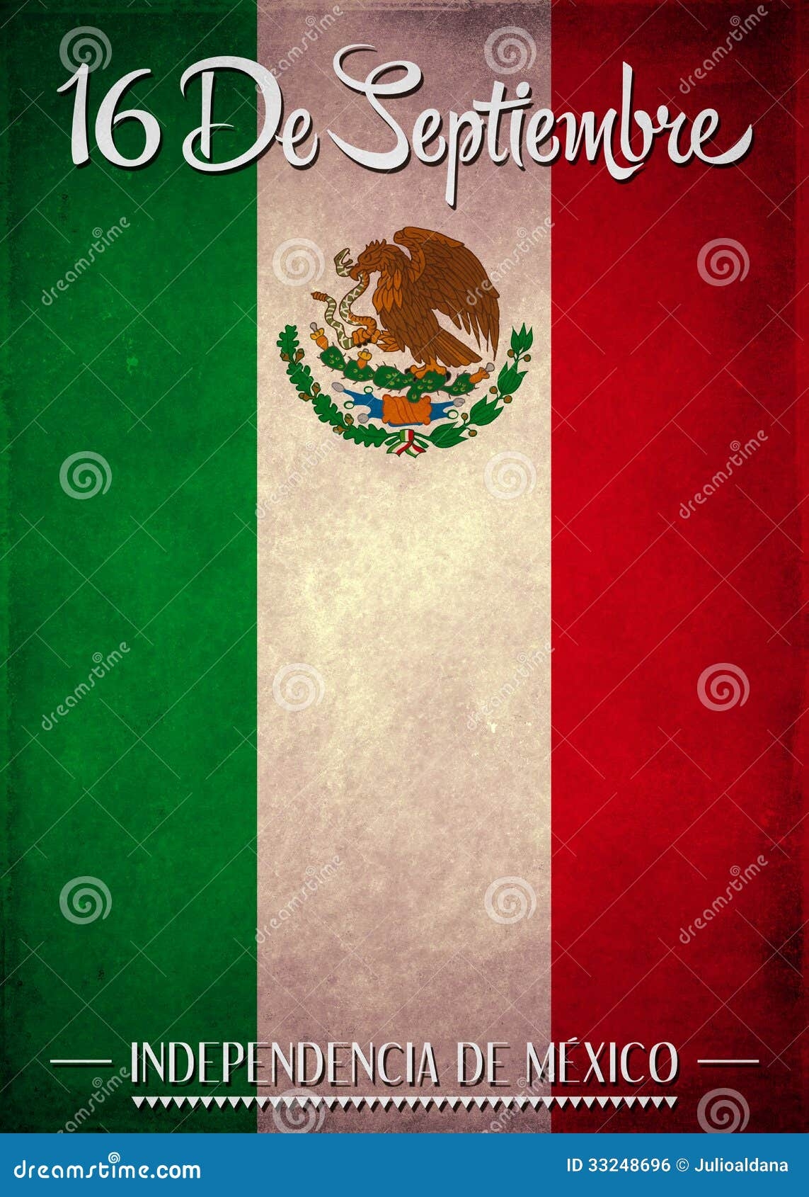 September 16 Mexican Independence Day Spanish Text Stock Illustration Illustration Of Post American 33248696