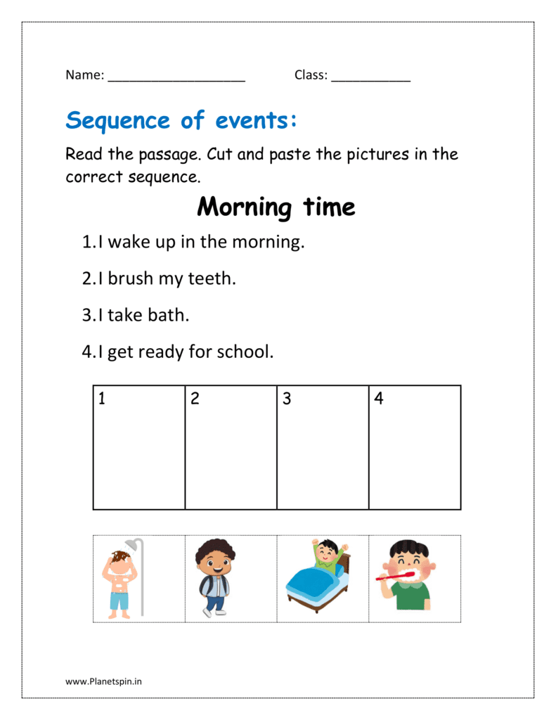 Sequence Of Events Worksheets Planetspin in Sequence Of Events Worksheets Planetspin in