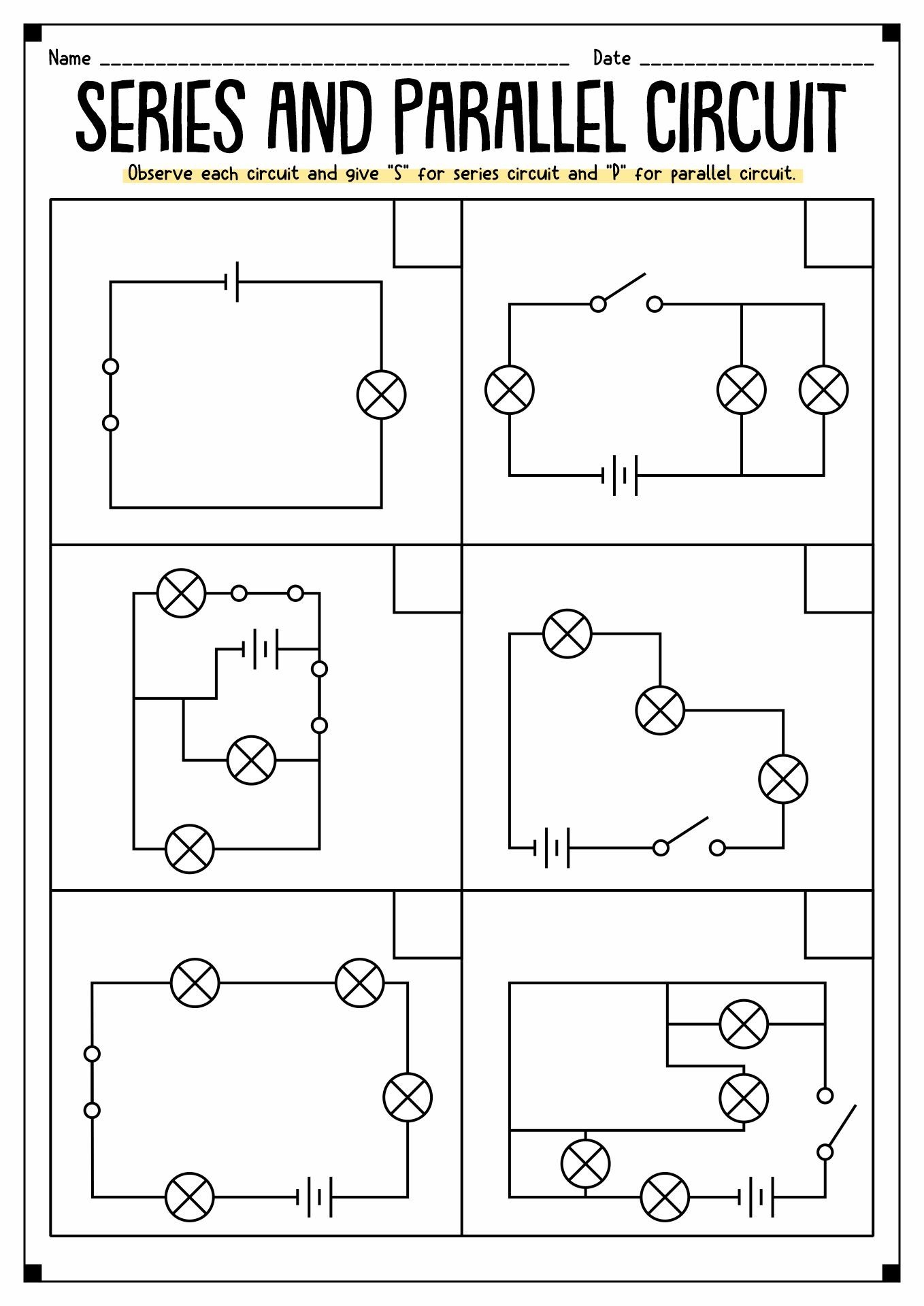 Series And Parallel Circuits Worksheet Luxury Voltage In Series And Parallel Circuits By S Julka