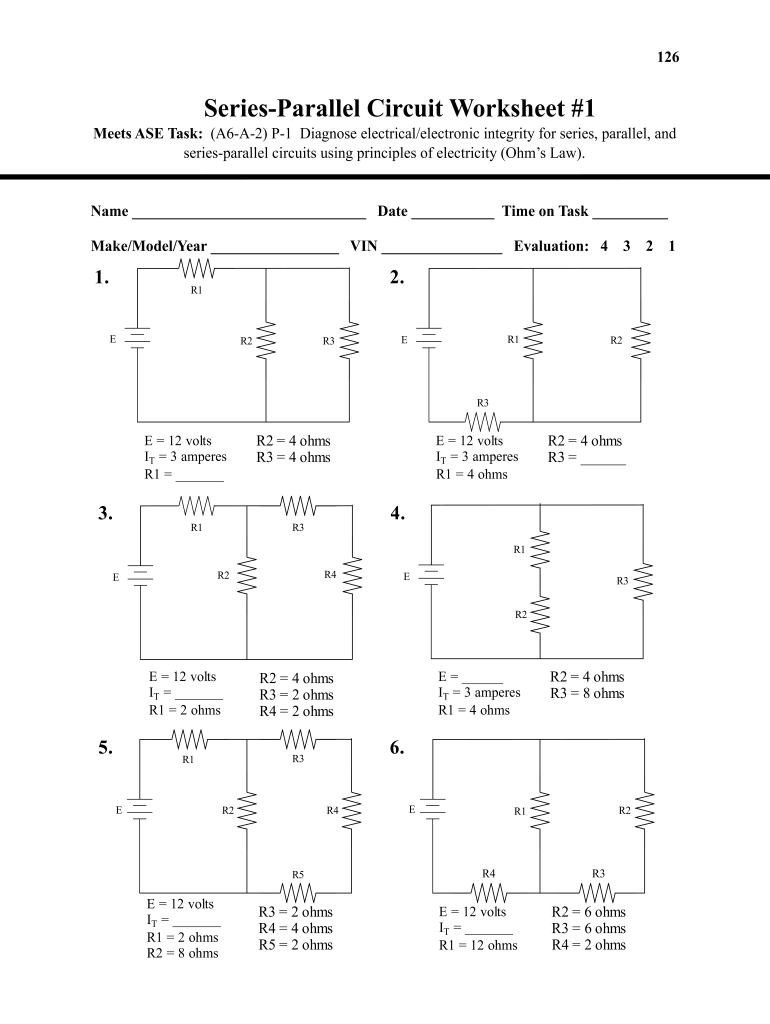 Series And Parallel Circuits Worksheet With Answers Pdf Fill Online Printable Fillable Blank PdfFiller