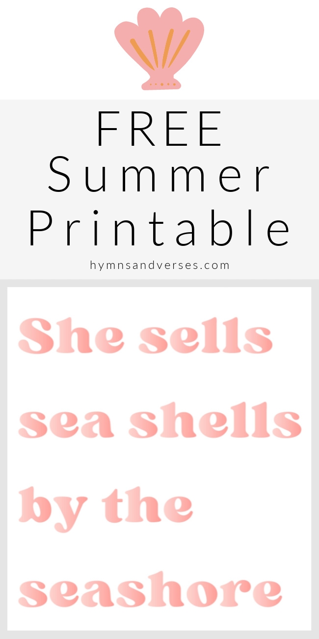 she sells seashells by the seashore tongue twister