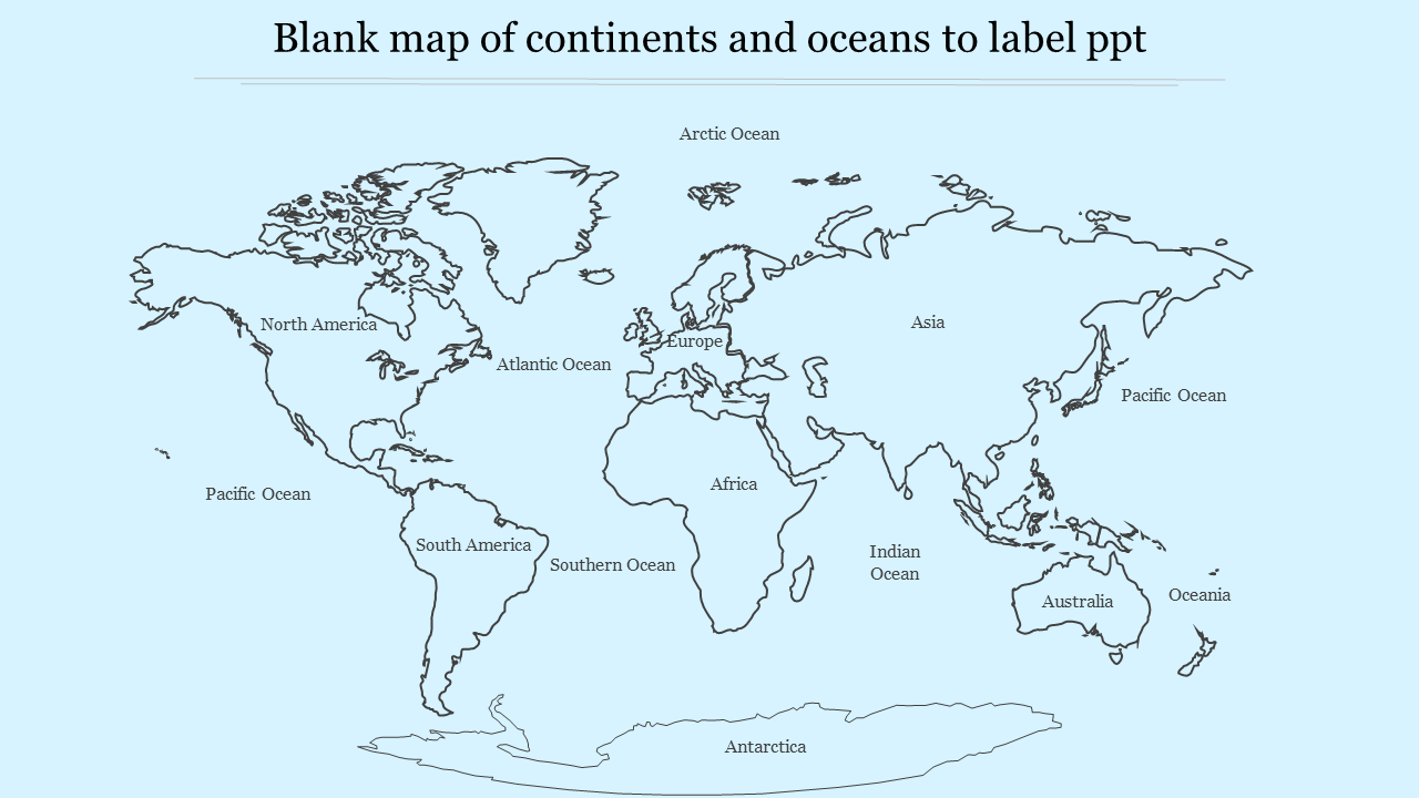 world map to label continents