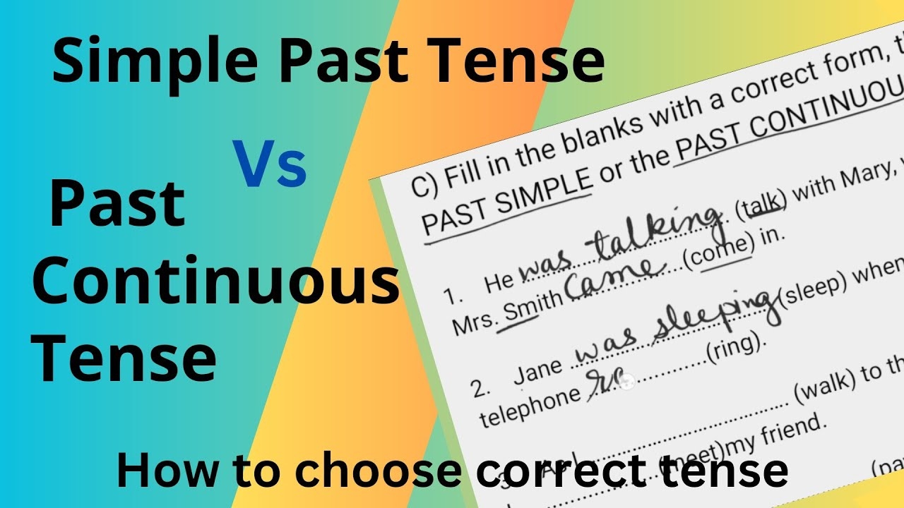 Simple Past Vs Past Continuous Tense YouTube