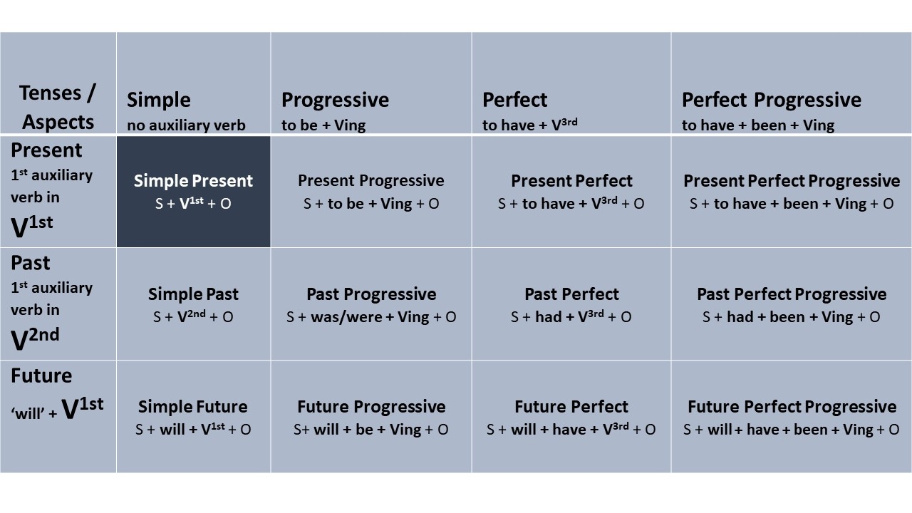 tenses simple present tense