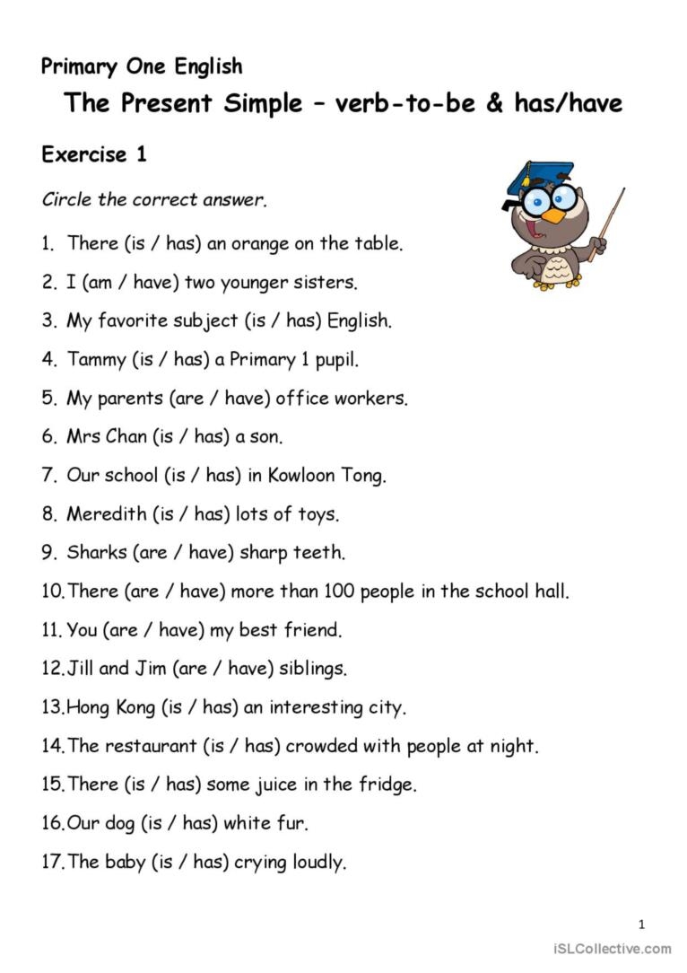 simple present tense worksheet