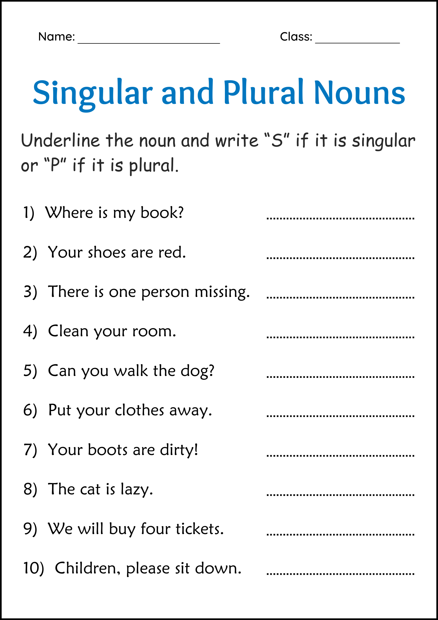 Singular And Plural Nouns Grammar Worksheets Irregular And Regular Nouns Made By Teachers