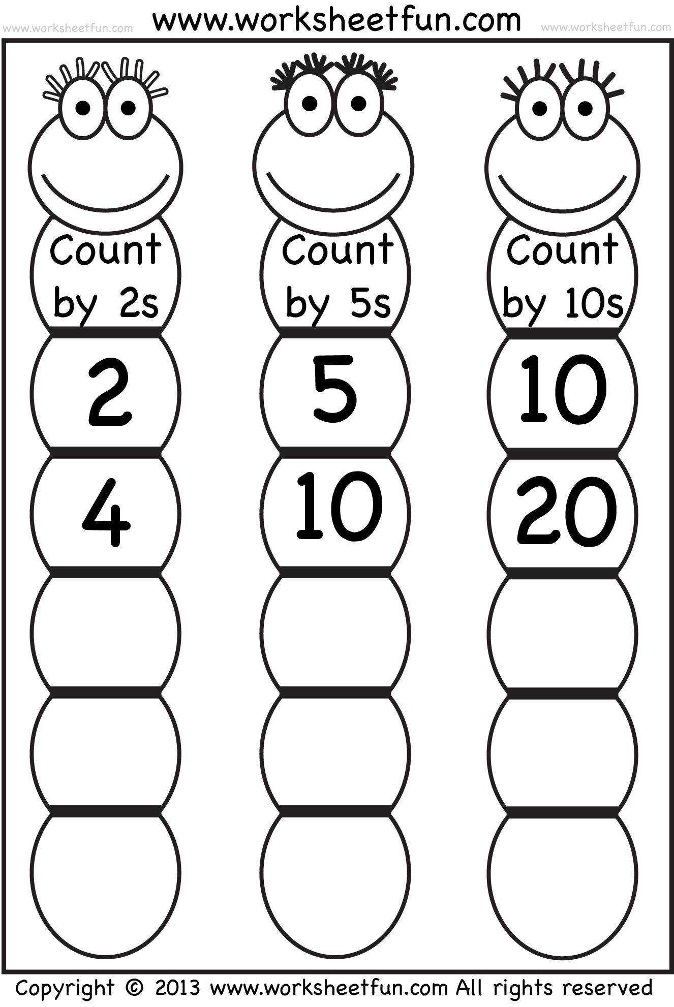 counting by fives worksheet
