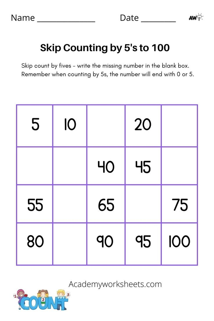 Skip Counting By 5 s