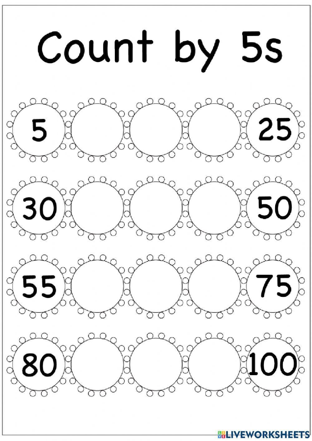 Skip Counting By 5s Interactive Worksheet Worksheets Library
