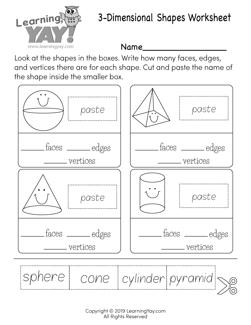 Sorting 2D And 3D Shapes Worksheet For 1st Grade Free Printable Sorting 2D And 3D Shapes Worksheet For 1st Grade Free Printable