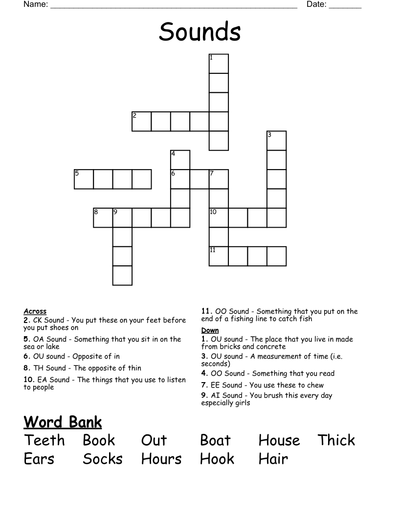 Sounds Crossword WordMint