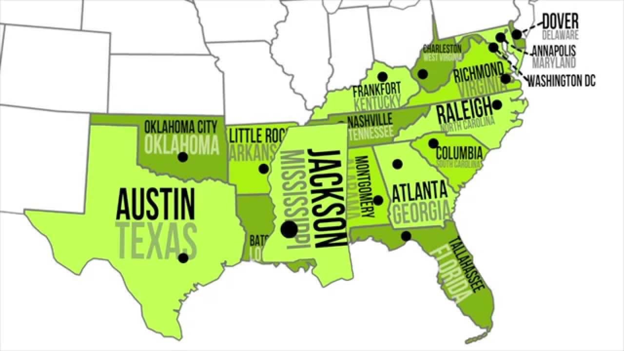 Southern Capitals States YouTube Southern Capitals States YouTube