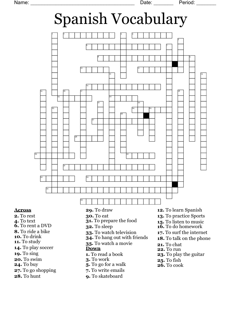 Spanish For Others Crossword Clue Spanish For Others Crossword Clue