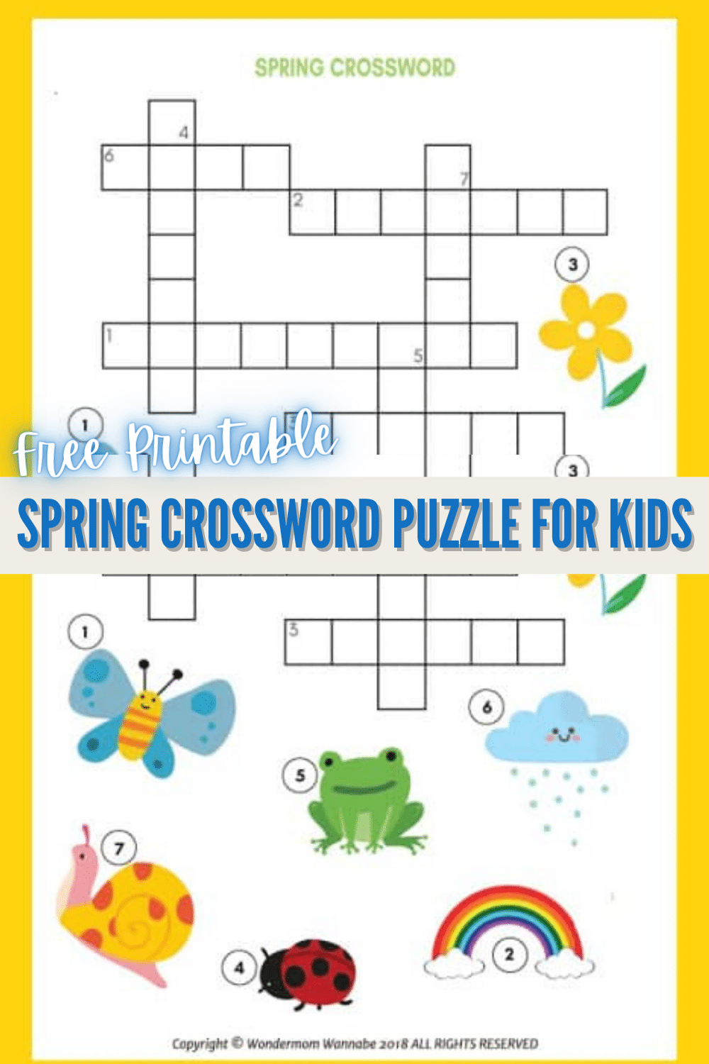 crossword puzzles for 1st graders