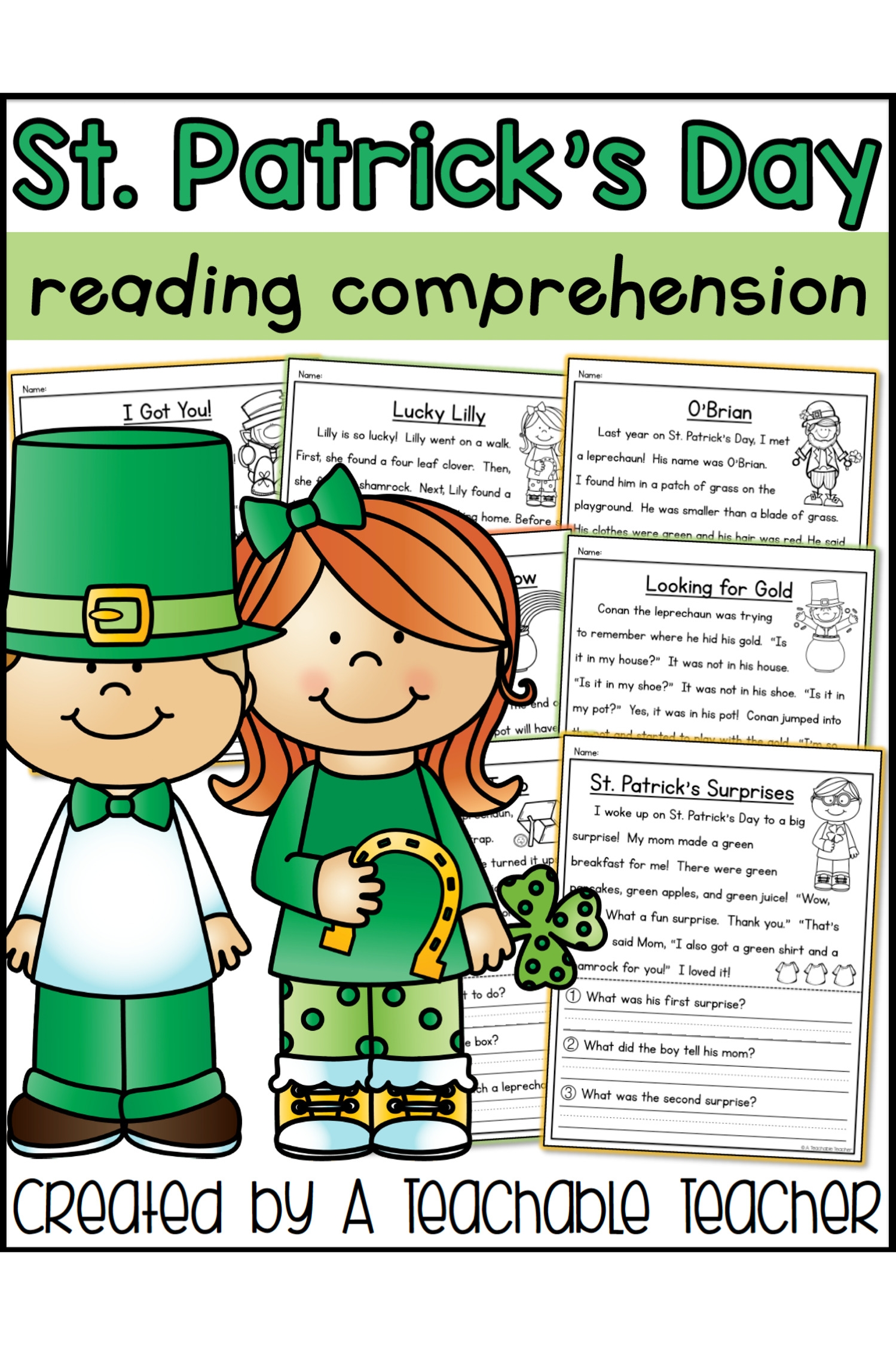 St Patrick s Day Reading Comprehension A Teachable Teacher