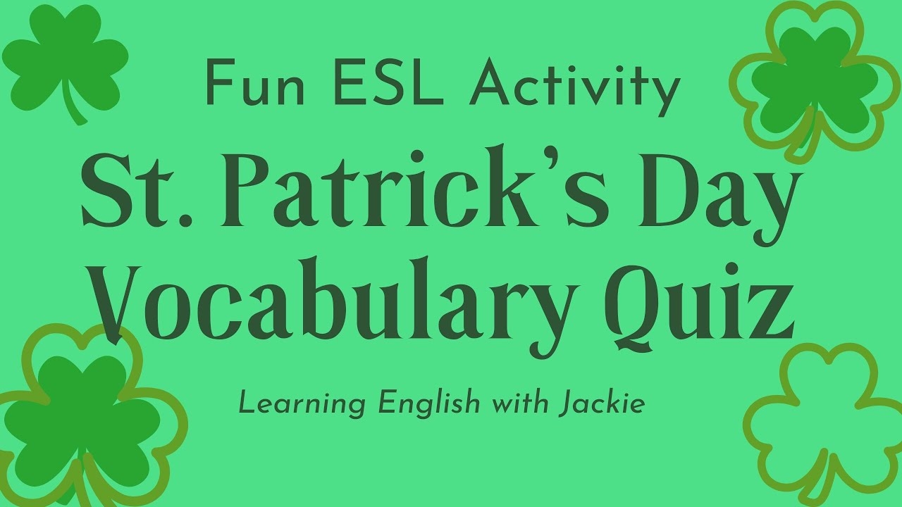 St Patrick s Day Vocabulary Quiz Fun ESL Activity YouTube