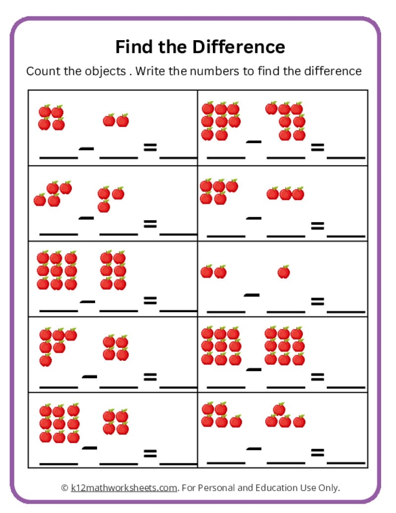 worksheets for kindergarten pdf