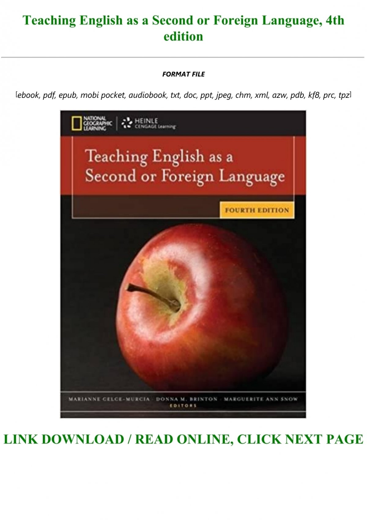 Teaching English As A Sec