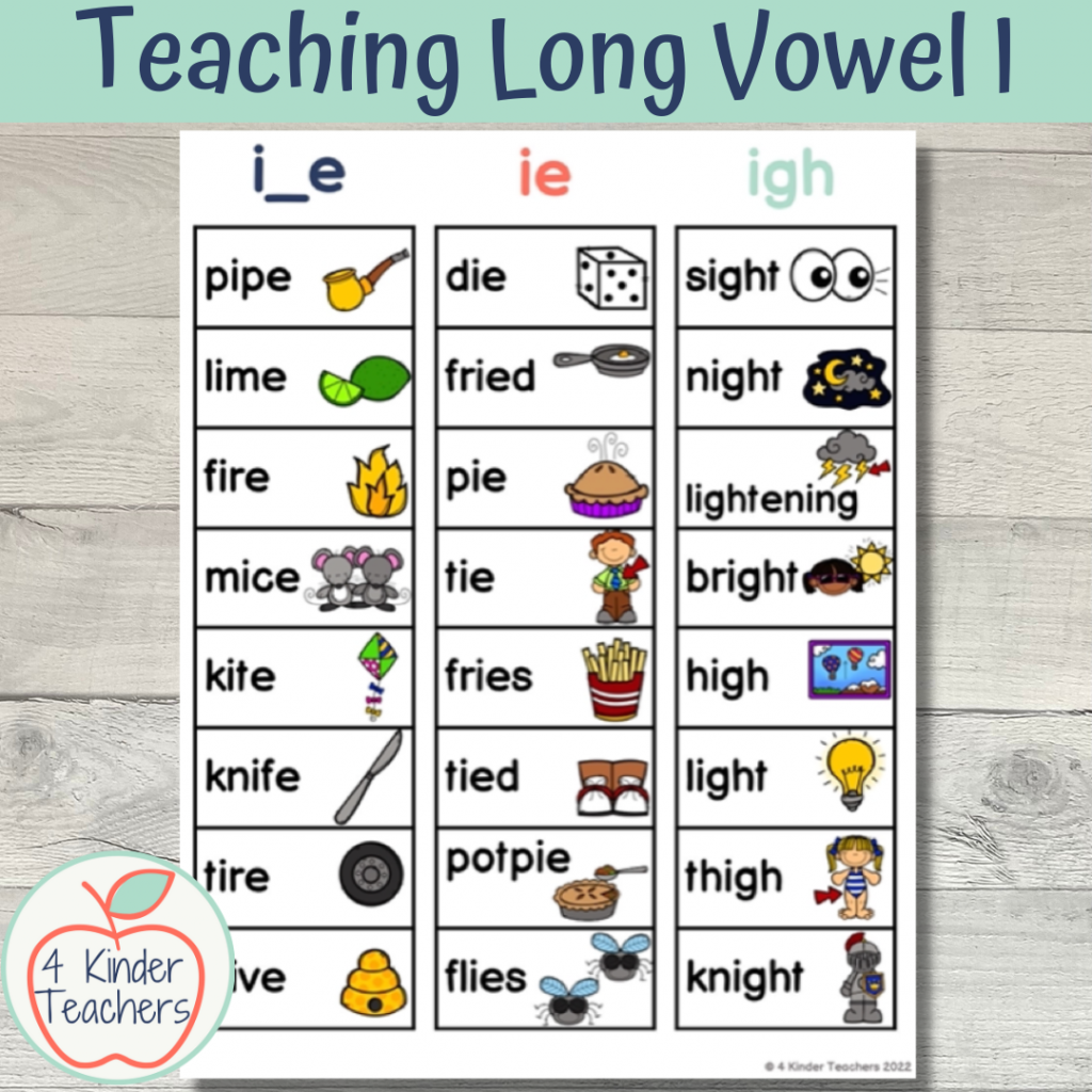 Teaching Long I Words In Kindergarten 4 Kinder Teachers