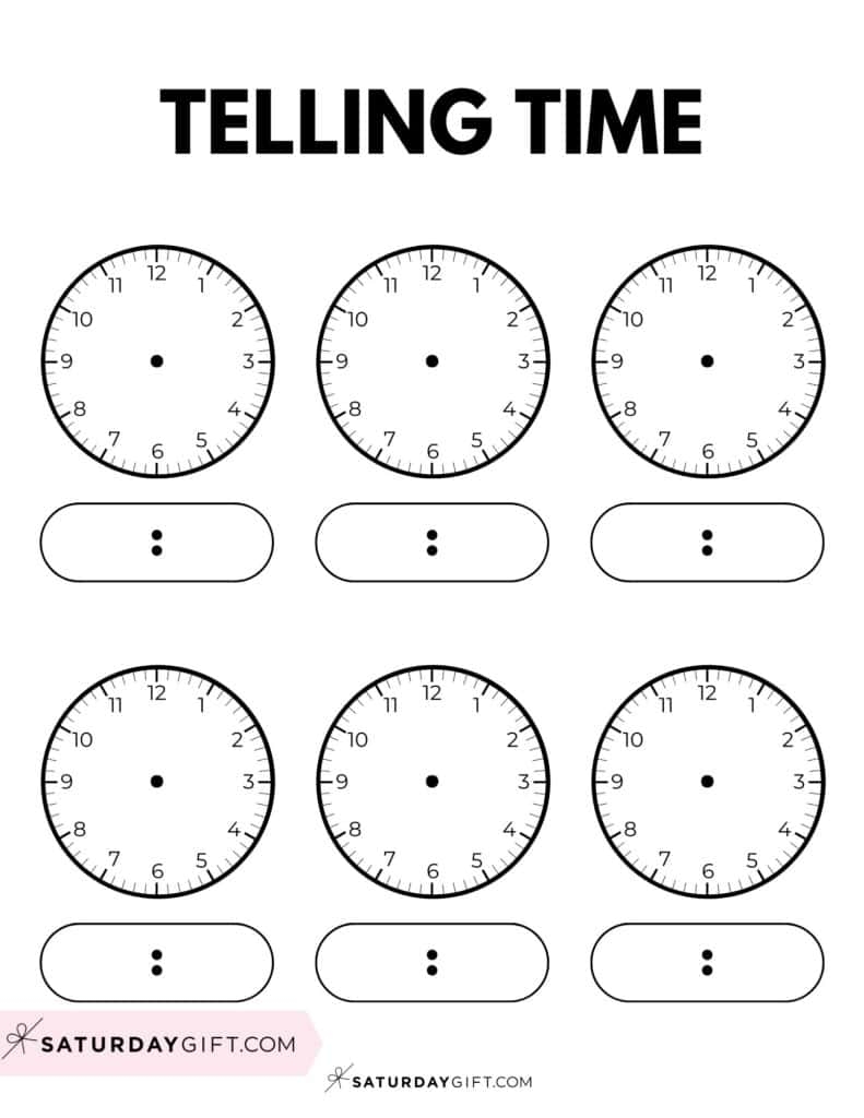 Telling Time Worksheets Posters 11 Free Printables
