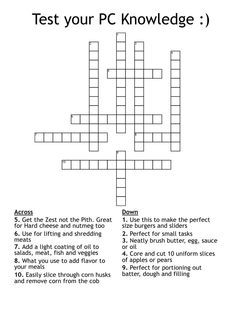 Test Your PC Knowledge Crossword WordMint
