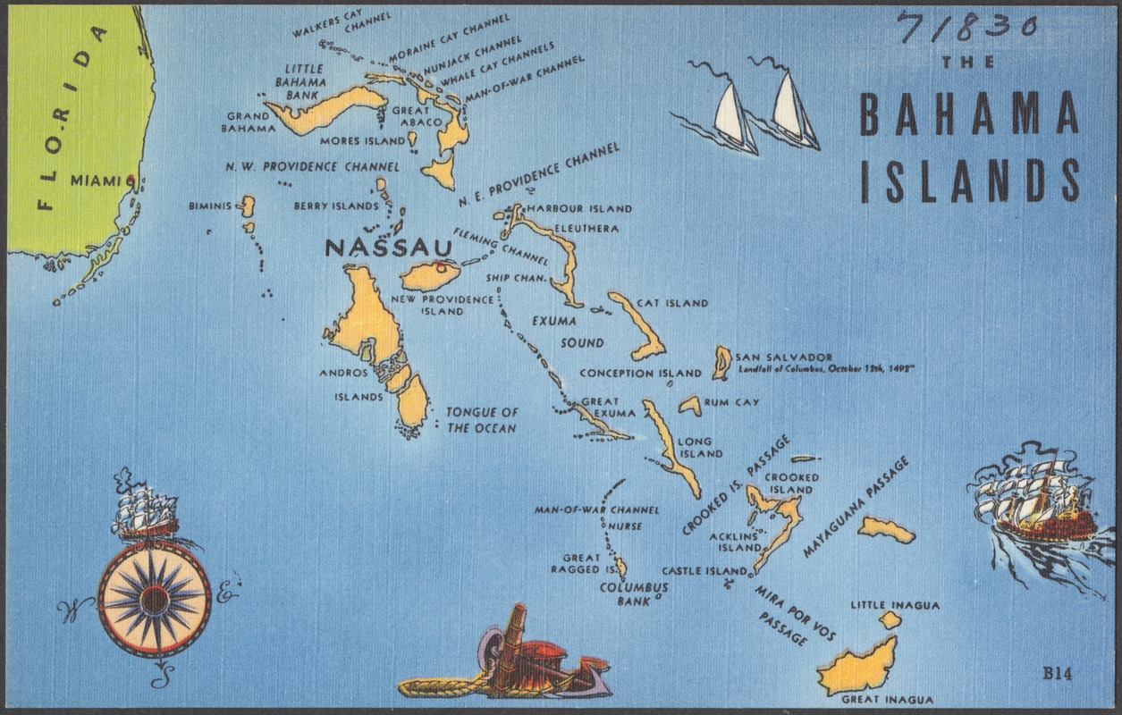 map of bahamas and islands