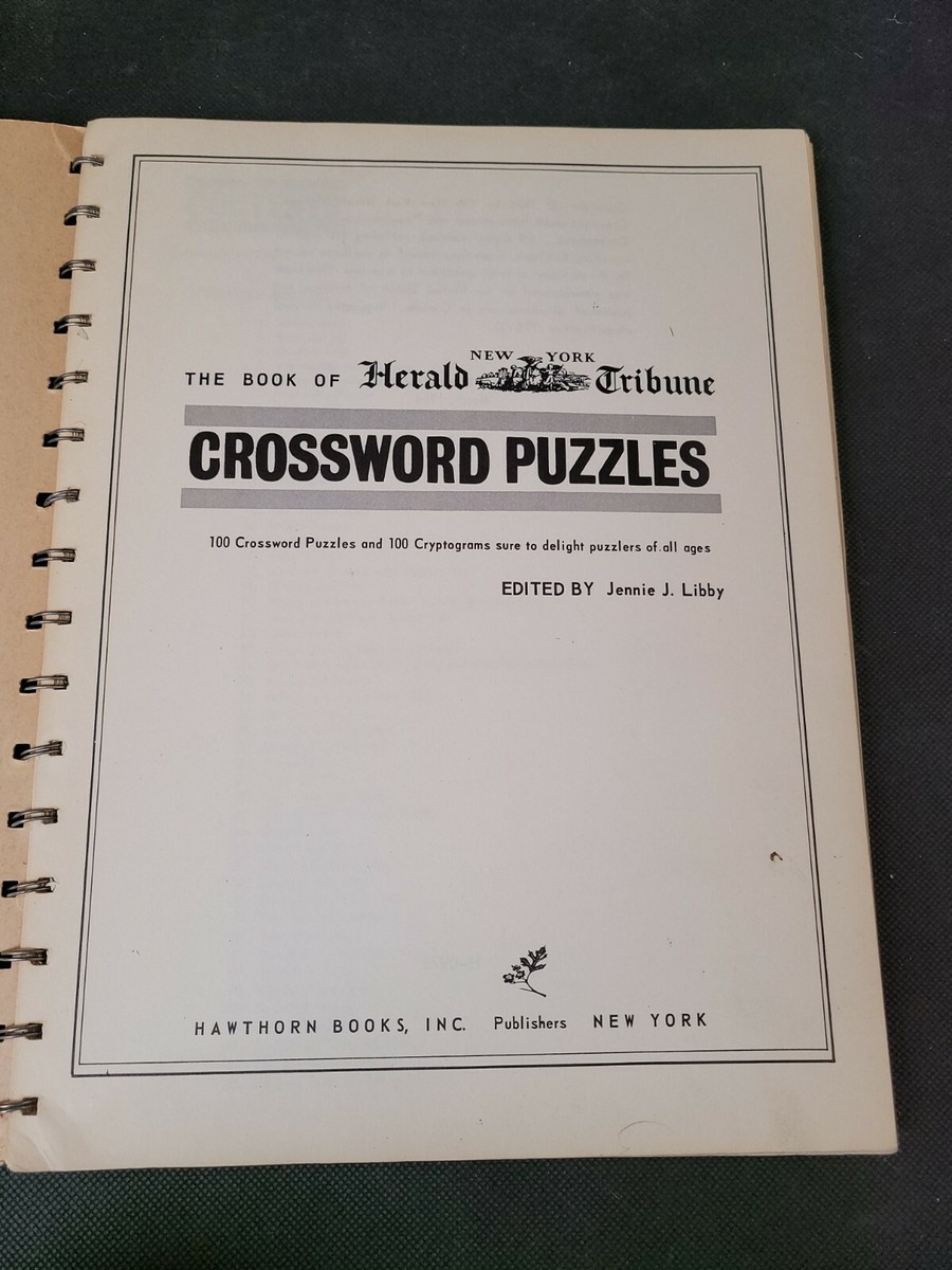 The Book Of Herald New York Tribune Crossword Puzzles March 1964 EBay