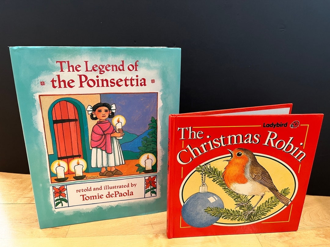 The Legend Of The Poinsettia By Tomie Depaola 1994 And The Christmas Robin By David Hately 1988 Etsy