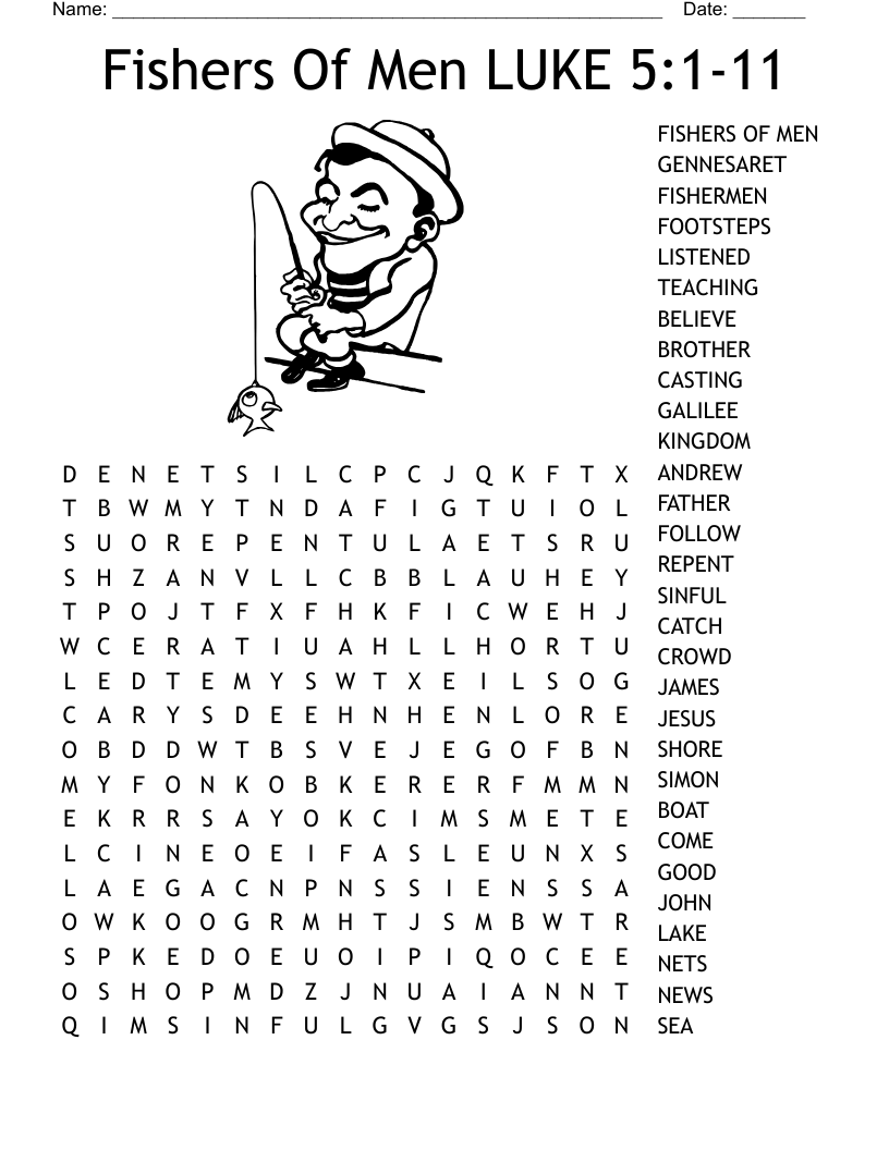 The Miraculous Catch Of Fish Crossword WordMint