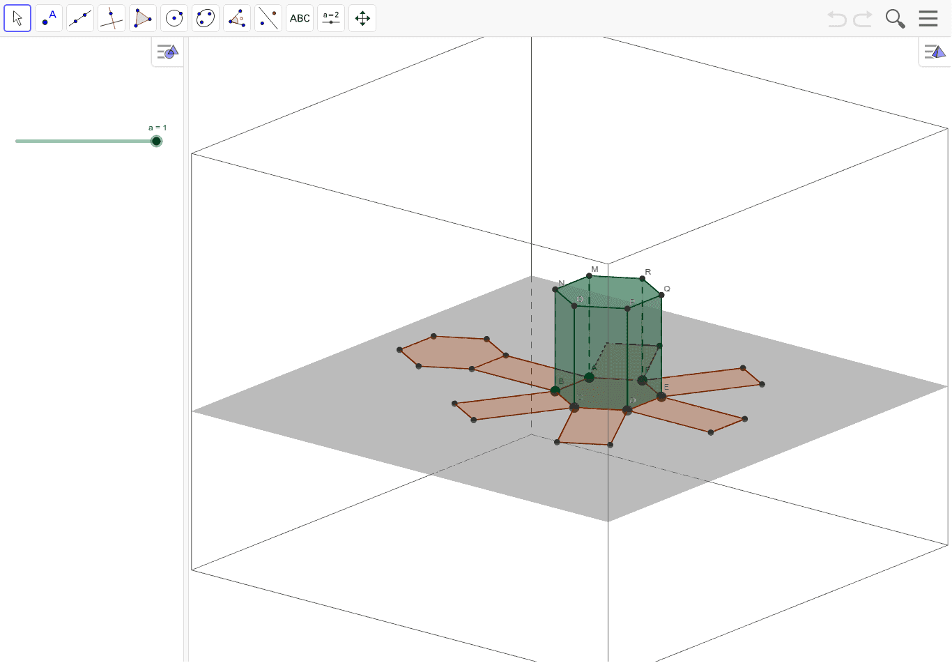 net for a hexagonal prism
