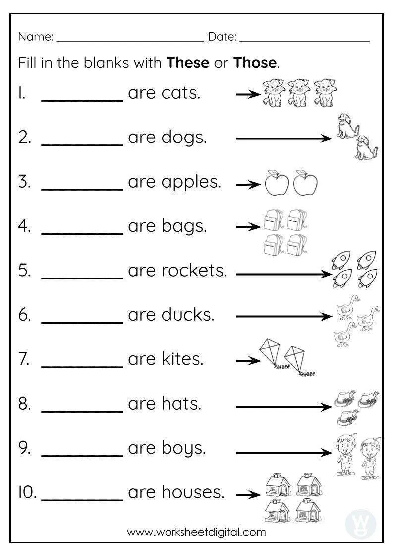 These Or Those Worksheet Digital 1 Teacher Made Resources