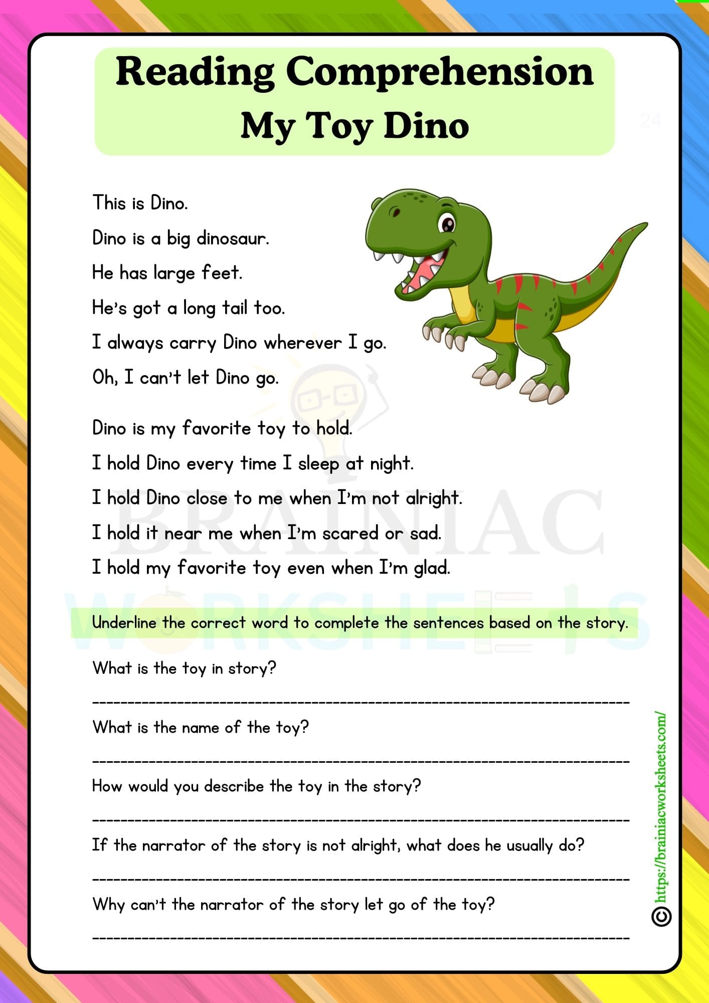 reading comprehension for class 2