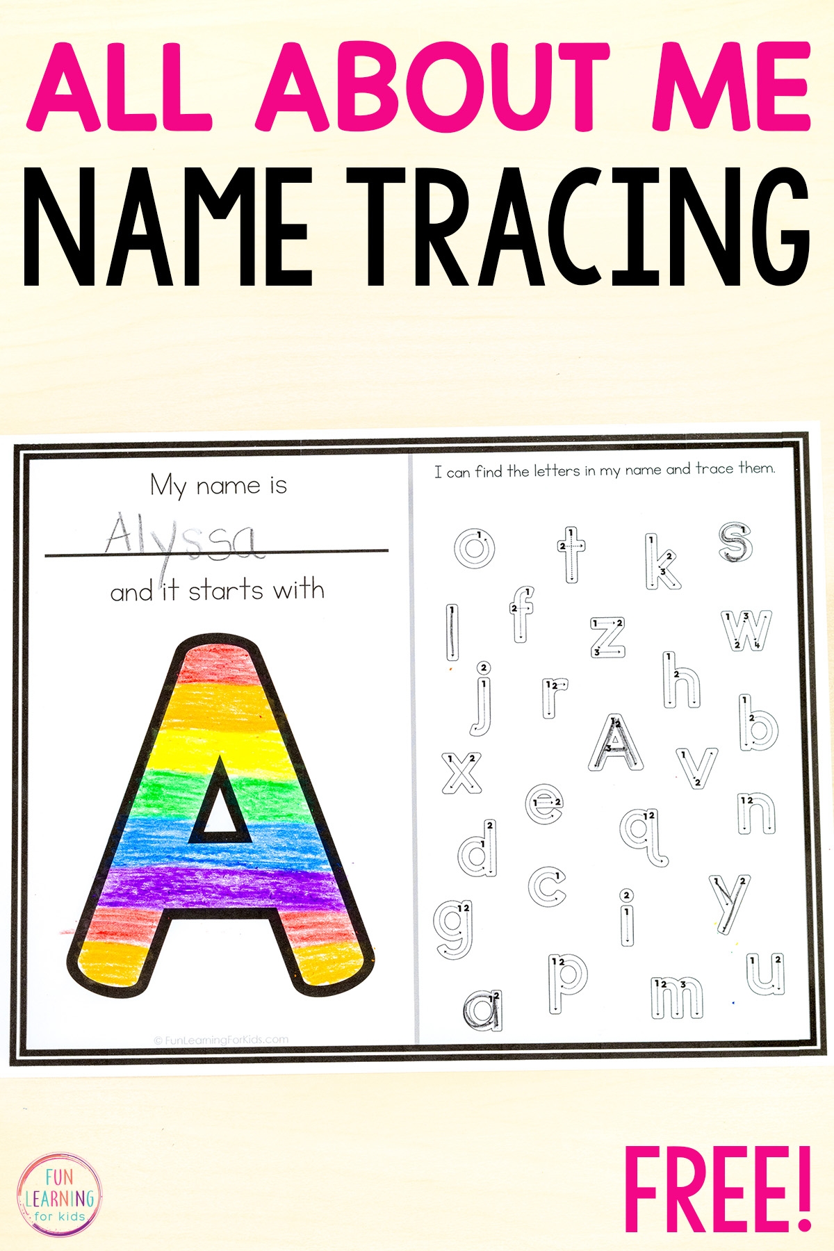 trace my name worksheet