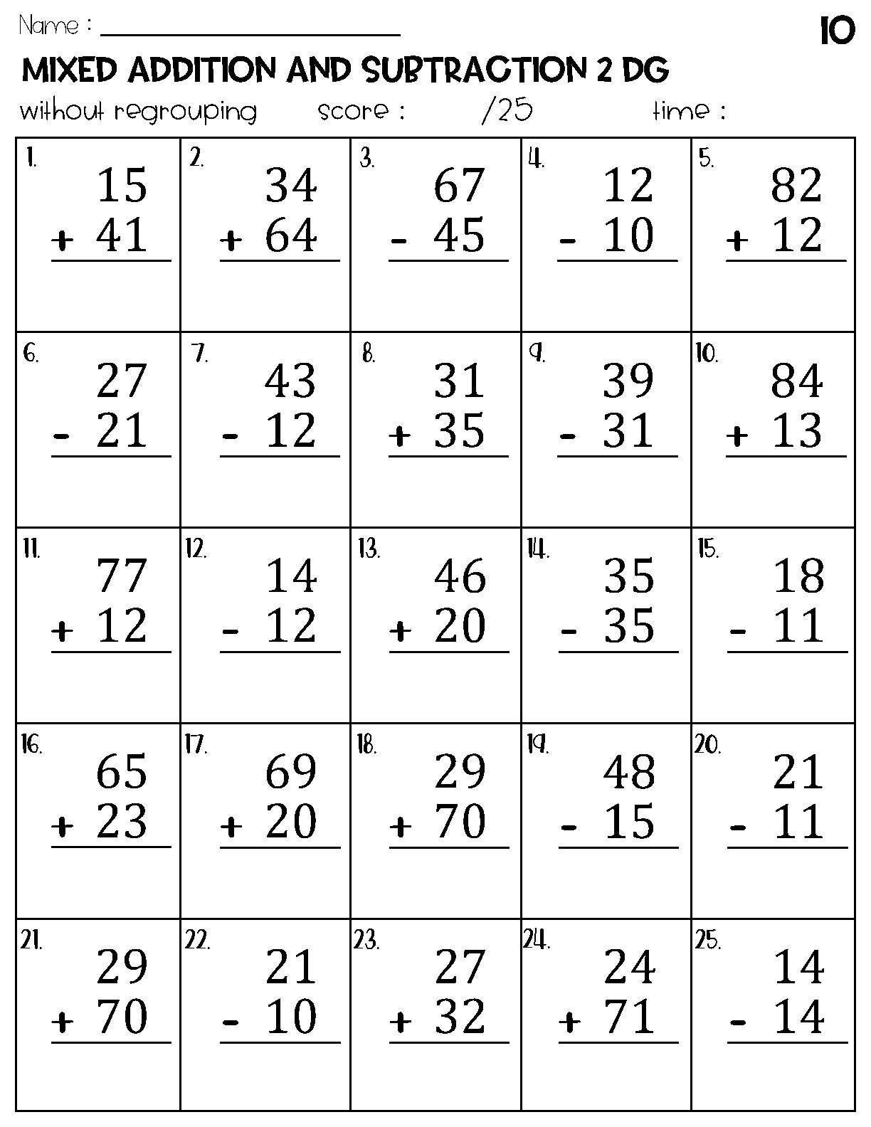 Two Digit Mixed Addition And Subtraction Without Regrouping Worksheets Etsy Israel Two Digit Mixed Addition And Subtraction Without Regrouping Worksheets Etsy Israel