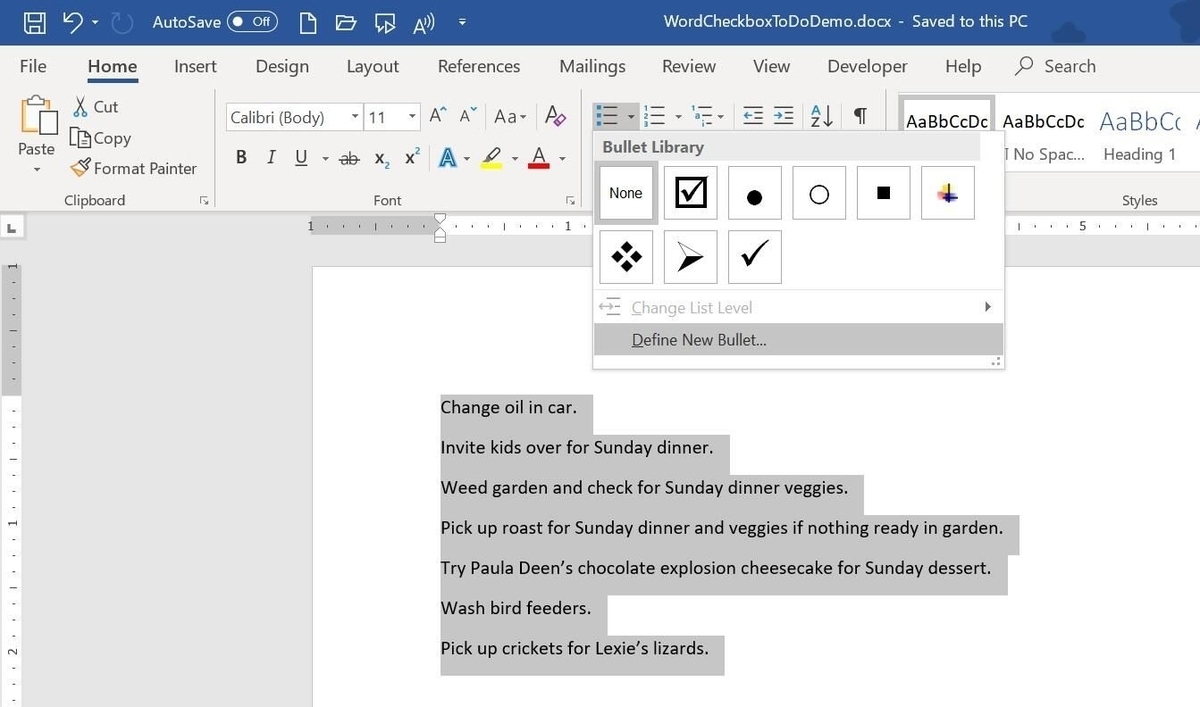 check boxes on word check boxes on word